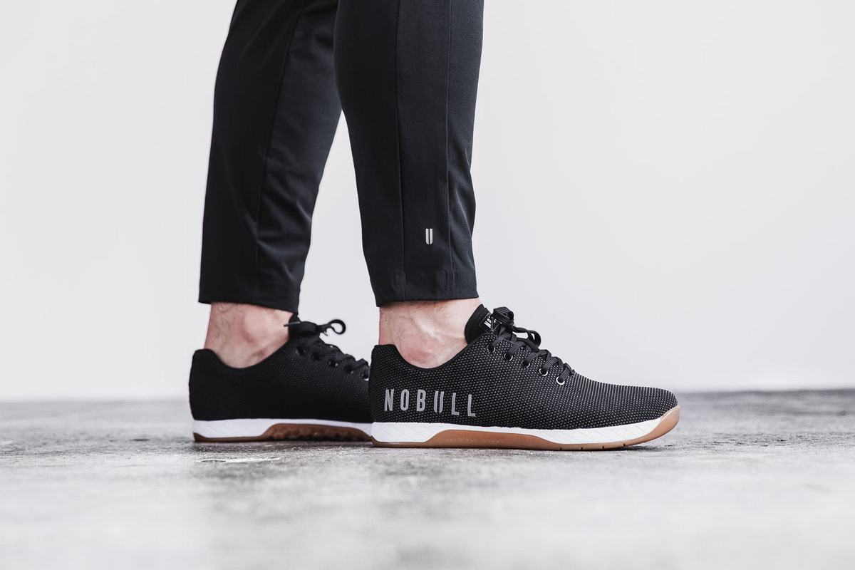 Nobull Lightweight Woven Men's Joggers Black | Australia (MD9806)